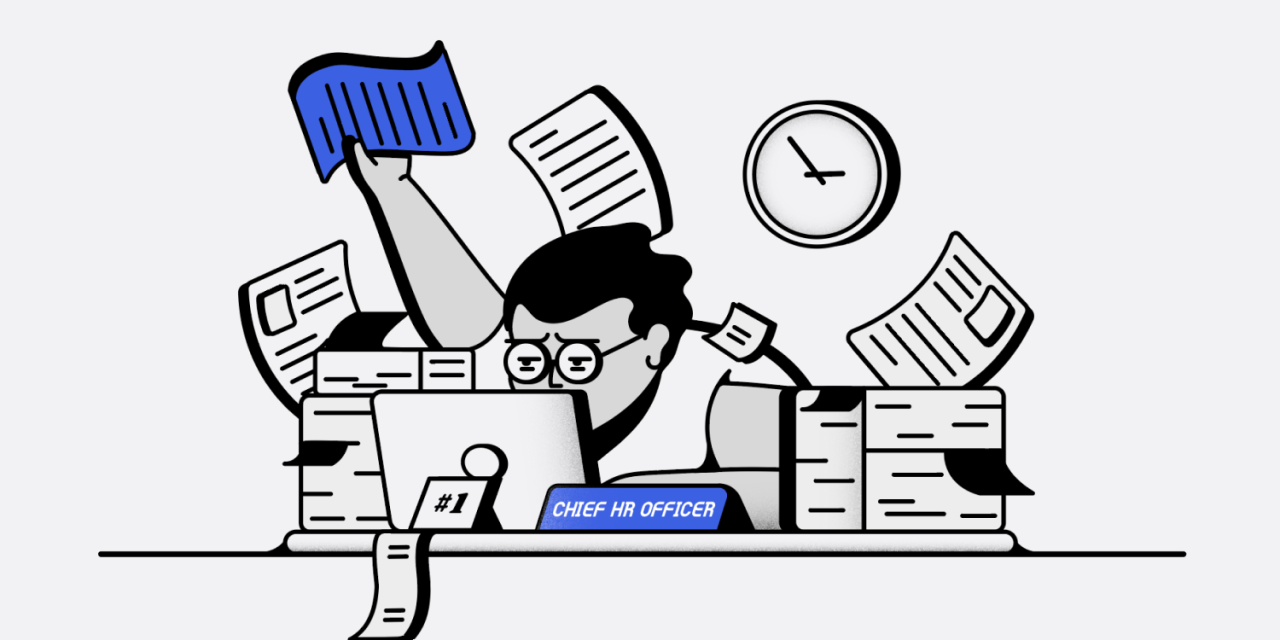 illustration of a person working at their desk